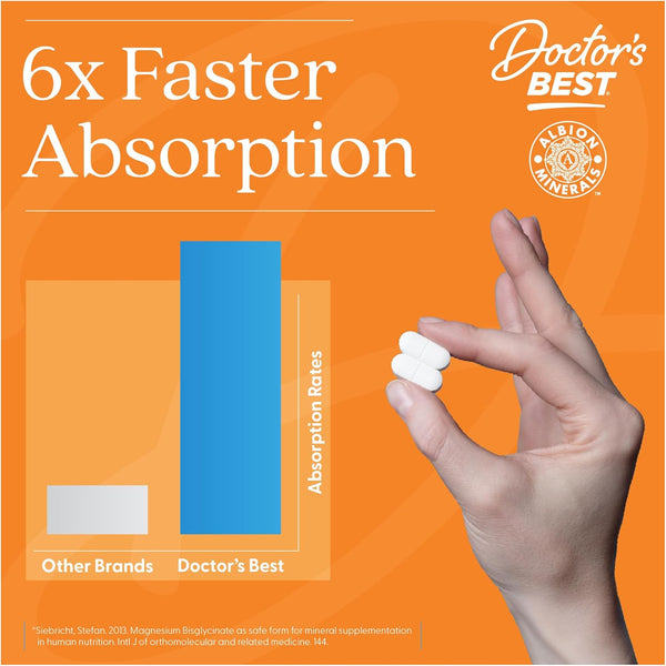 unique blend of magnesium glycinate and lysinate offers superior bioavailability