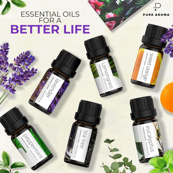 Pure Aroma Aromatherapy Kit of Essential Oils