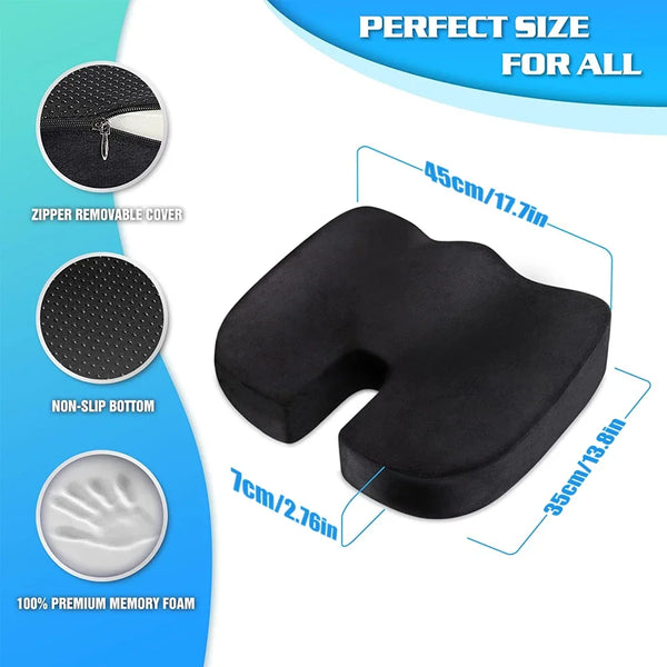 Designed to provide added support and alleviate pressure on the tailbone